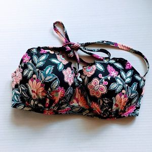 Shade & Shore floral bikini top Size 38C NWOT